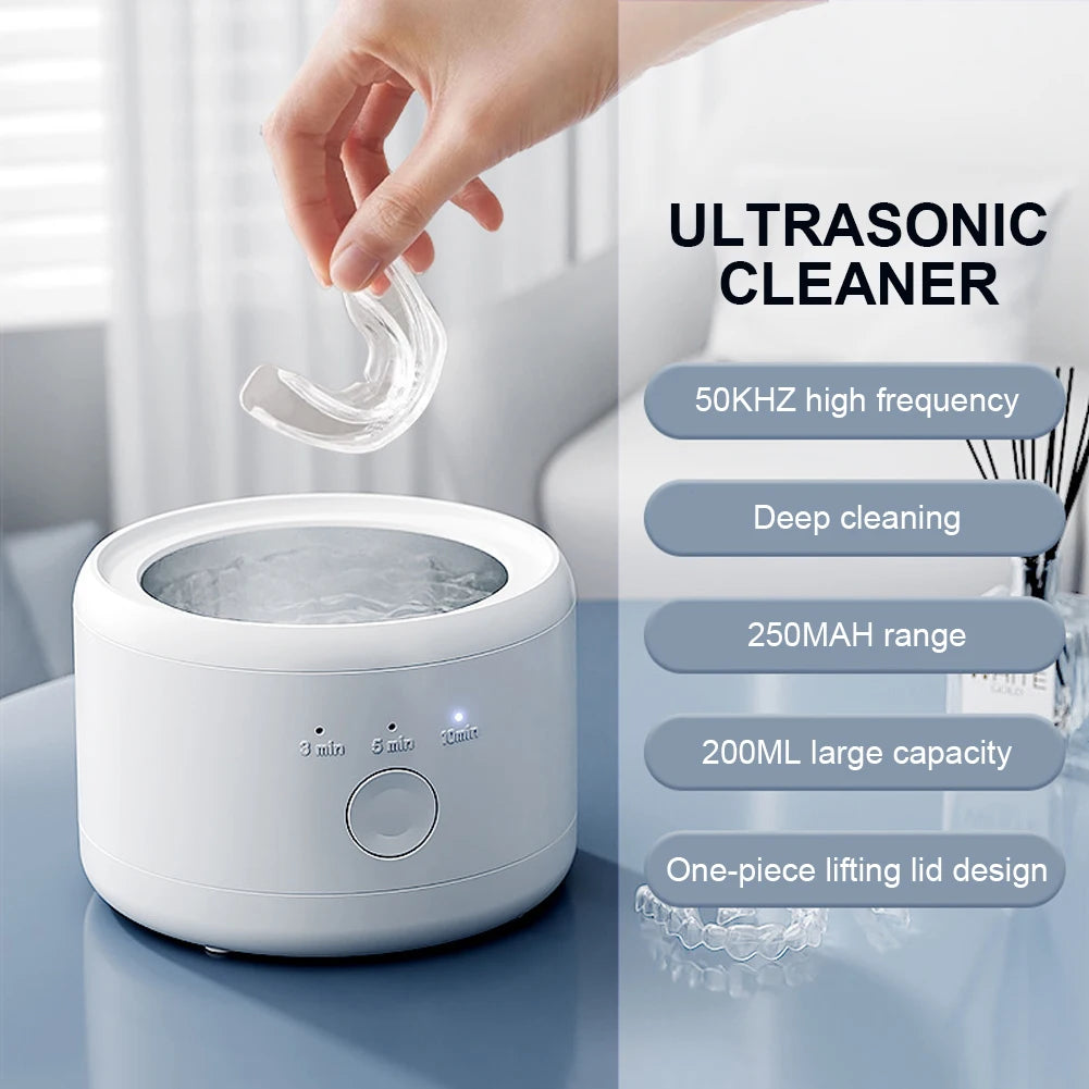 Ultrasonic Cleaner for Jewelry, Glasses & Dentures USB Rechargeable
