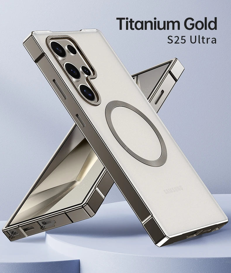 Aluminium Metall Magnetfodral för Samsung Galaxy S25 Ultra & S24 Ultra