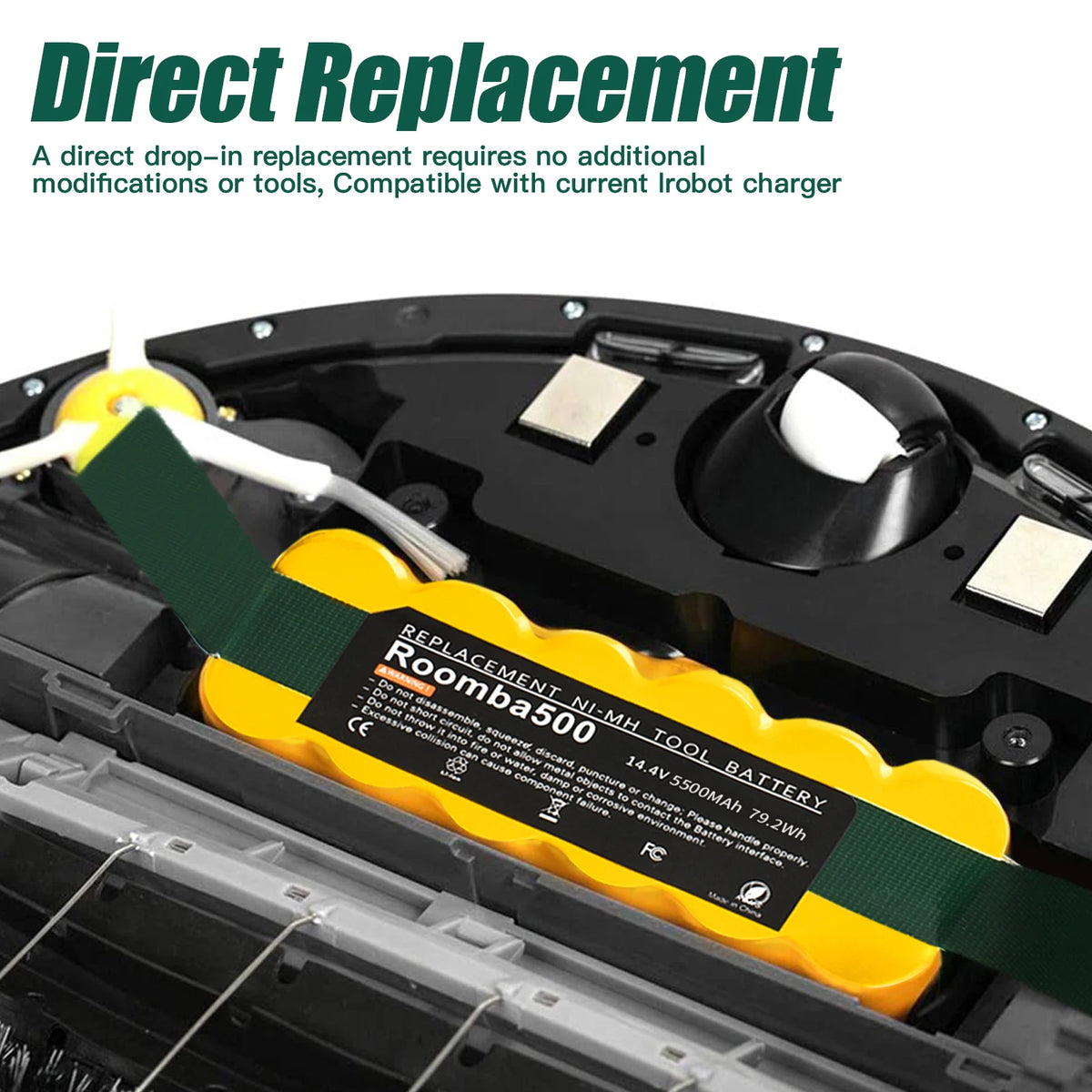 Batterie de remplacement Ni-MH 14.4V pour Roomba