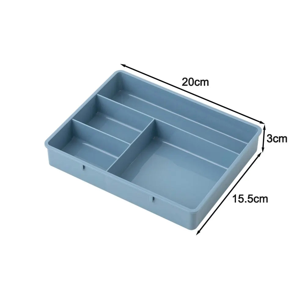 Four-Grid Drawer Organiser, 20 × 15.5 × 3 cm, PP Tray