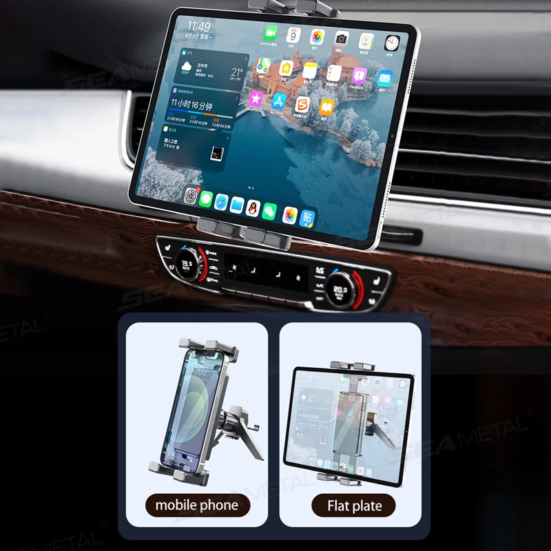 SEAMETAL Car Air Vent Tablet Holder Universal Air Outlet Phone Mount 360 Rotation Stable Phone Holder Universal for 4.7-12.9 in