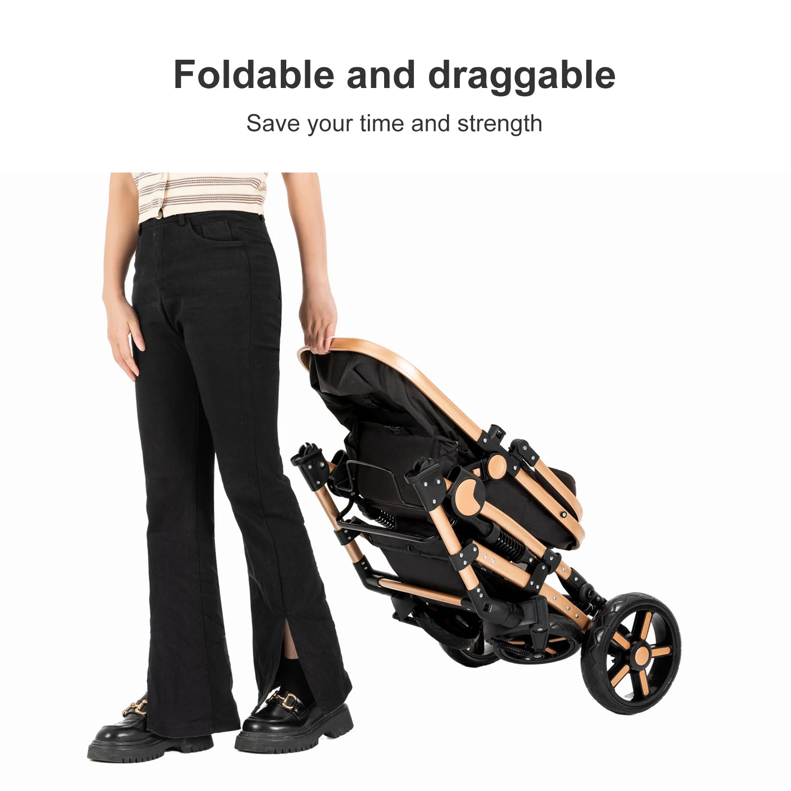 Baby Stroller 3‑in‑1 Lightweight Travel System