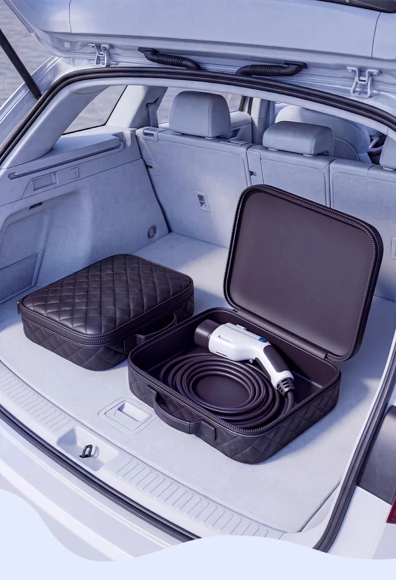 SEAMETAL Car Trunk Organizer Portable Storage Bag Waterproof Shockproof EV Charger Cable Storage Case Trunk Carry Case