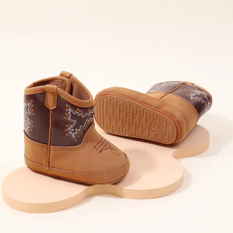 Baby Prewalking Shoes Soft PU & Cotton Boots
