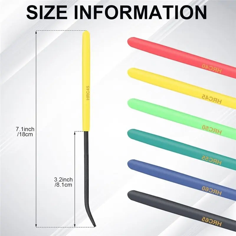 Six-Piece HRC40-65 Hardness Testing File Set