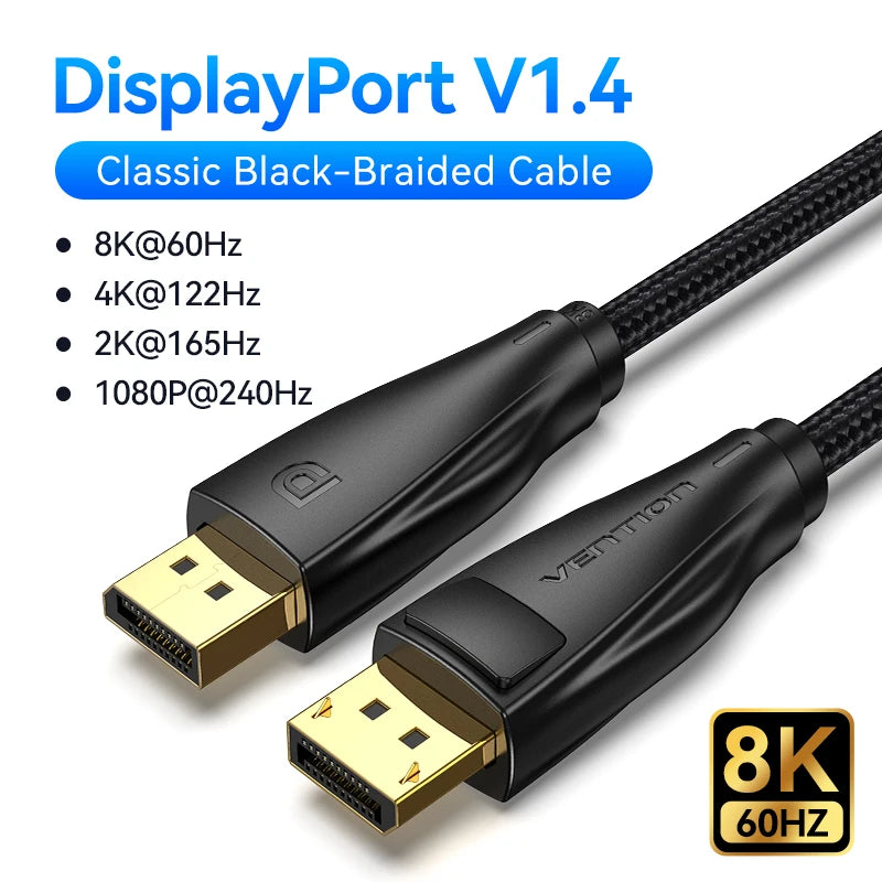 DisplayPort Cable - DP 1.2 and 1.4 Options