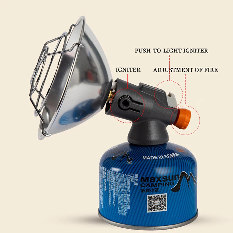 Portable Mini Gas Camping Heater with Propane Adapter