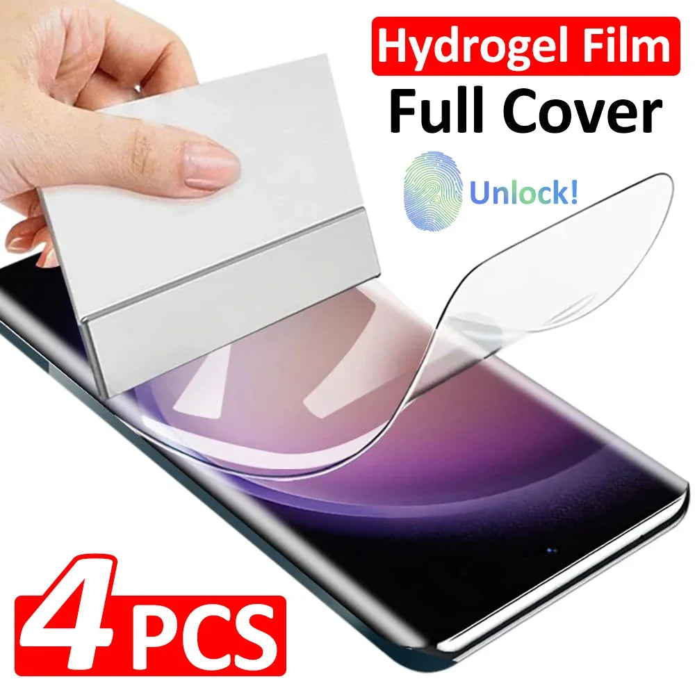 4pcs Hydrogel Film For Samsung Galaxy S25 S24 S23 S22 S21 S20 Ultra Plus Screen Protector For Samsung S24 S23 S20 S21 FE Ultra