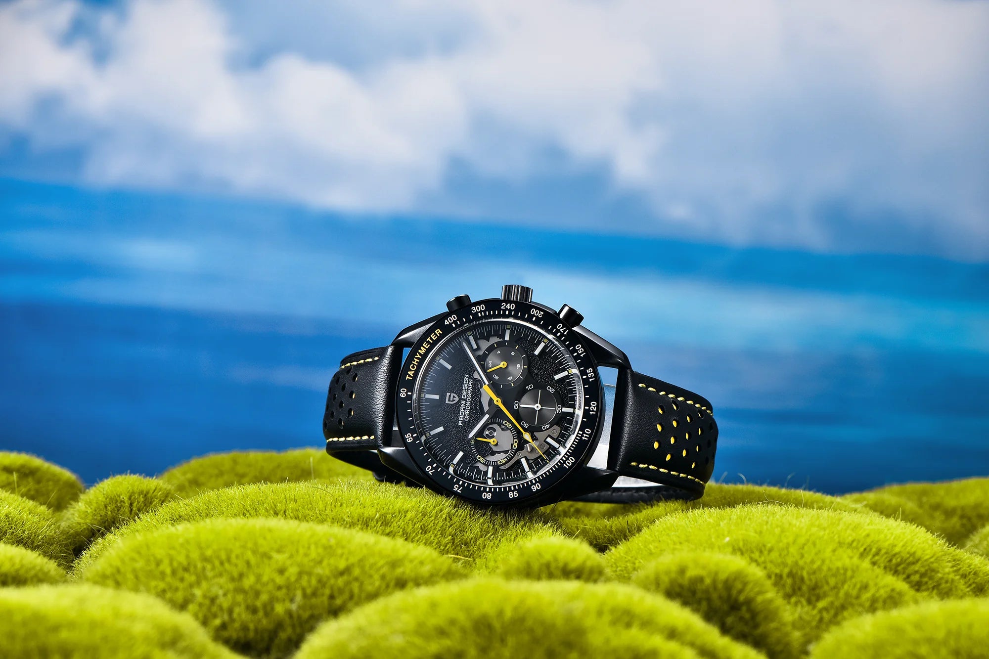 Orologio Cronografo Pagani Design Moon Dark AR Zaffiro 100M