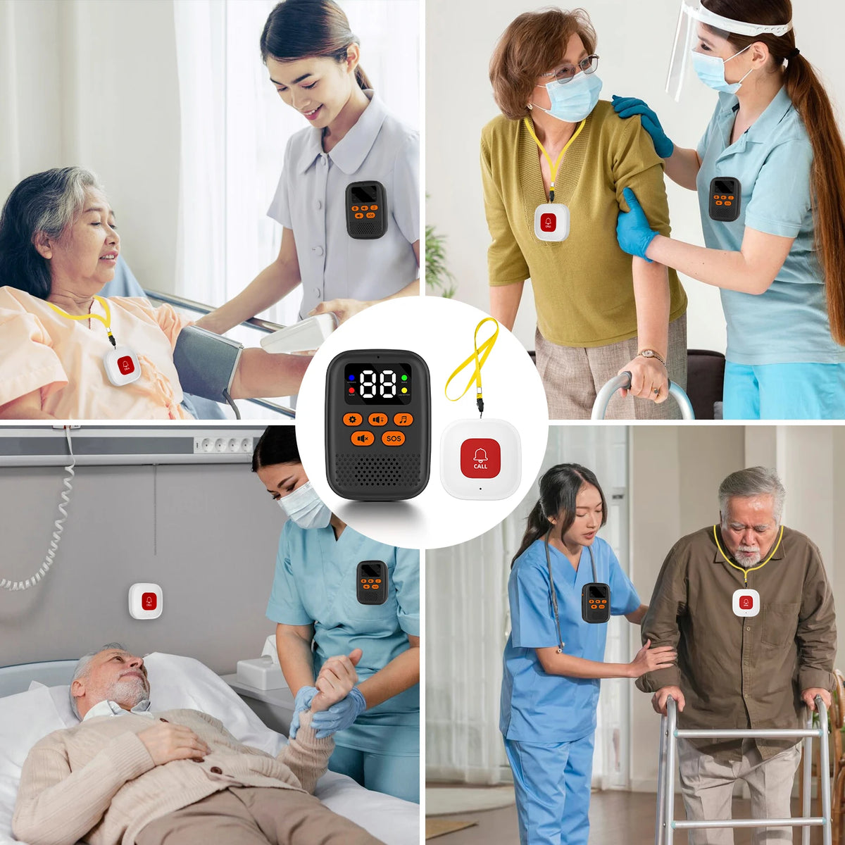 Wireless Caregiver Call Button and Pager Kit