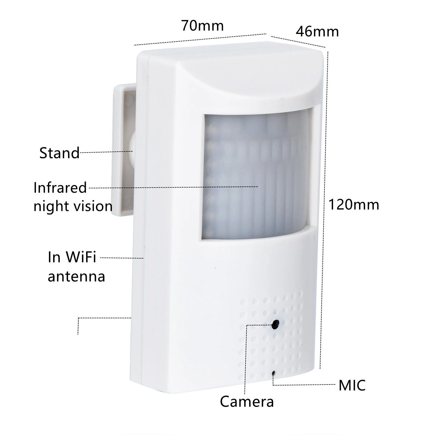 4K PIR Camera with 5MP IMX415 Sensor and Invisible 940nm IR