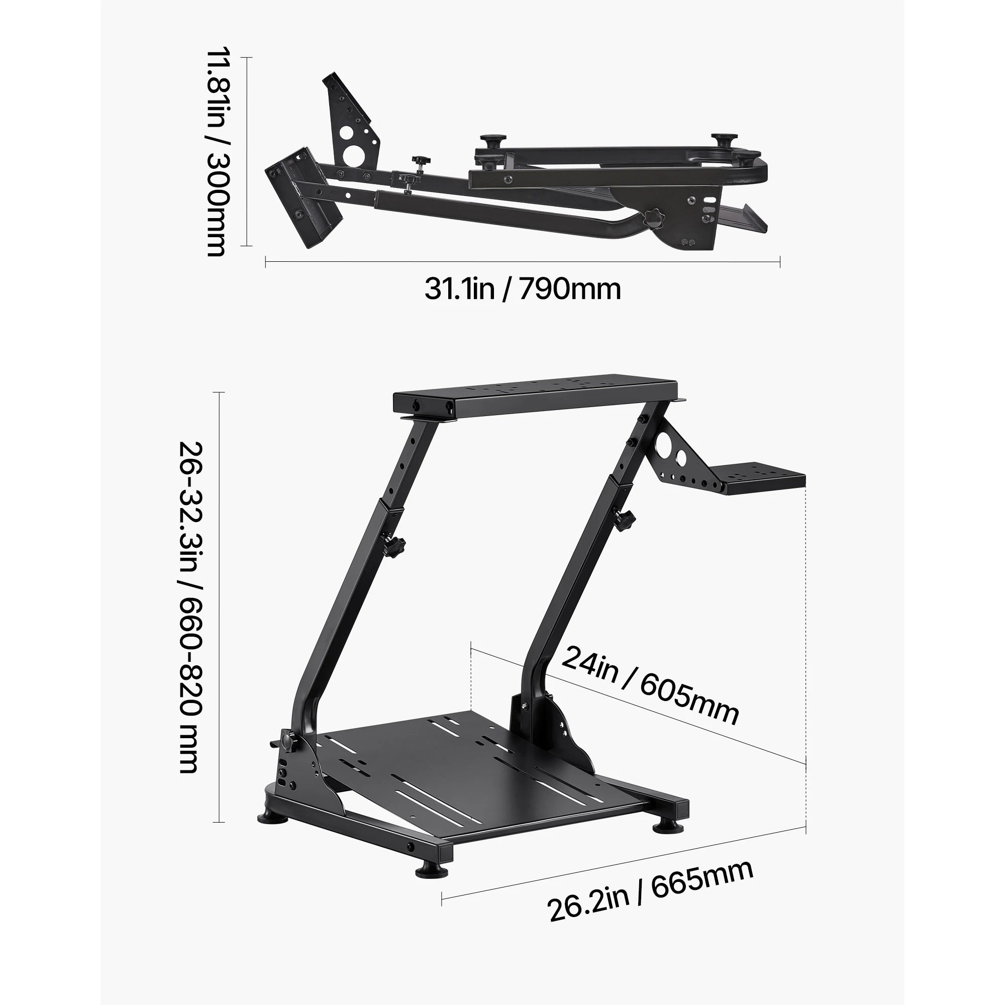 Adjustable Foldable Racing Wheel Stand