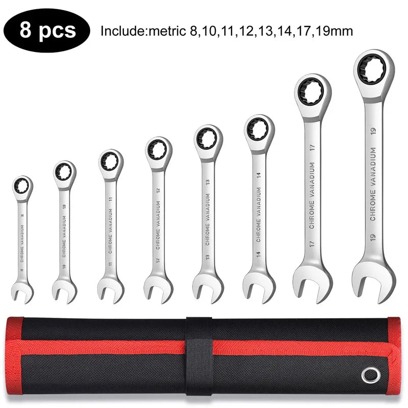 Ratcheting Combination Wrench Sets