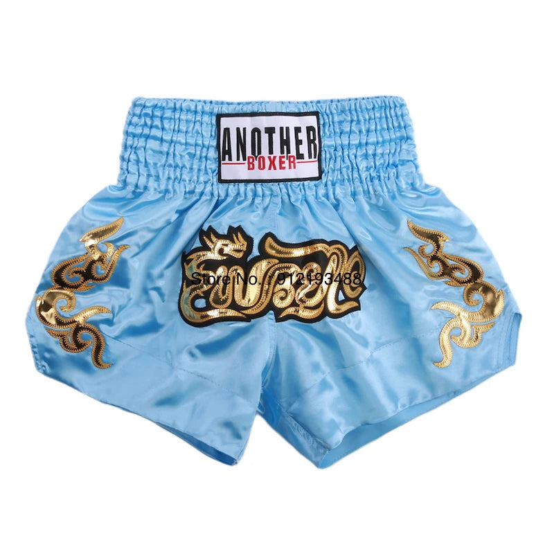 Muay Thai Shorts 2024 New Boxing Shorts Women Men Child Embroidery Kickboxing Training Pants Sanda Martial Arts Fight Equipment