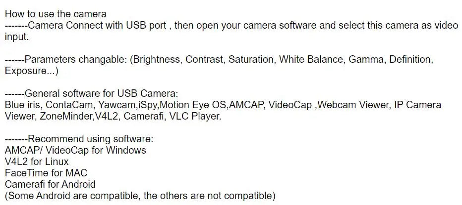 IMX179 HD USB Camera 8MP Varifocal Mini USB Webcam