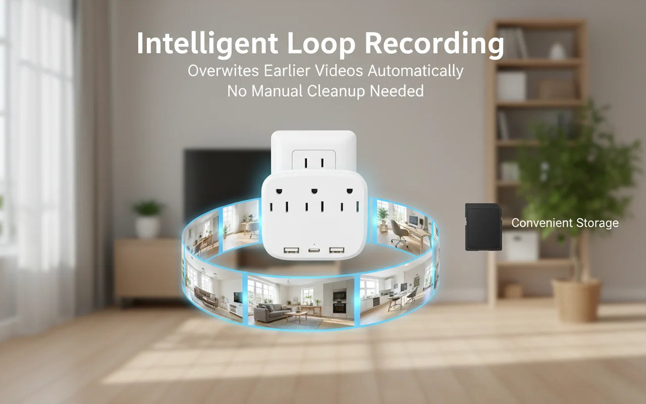 Mini Camera 1080P HD WiFi Remote Viewing, Motion Detection, Recording, Indoor Security Camera, Easy Operation for Home Office