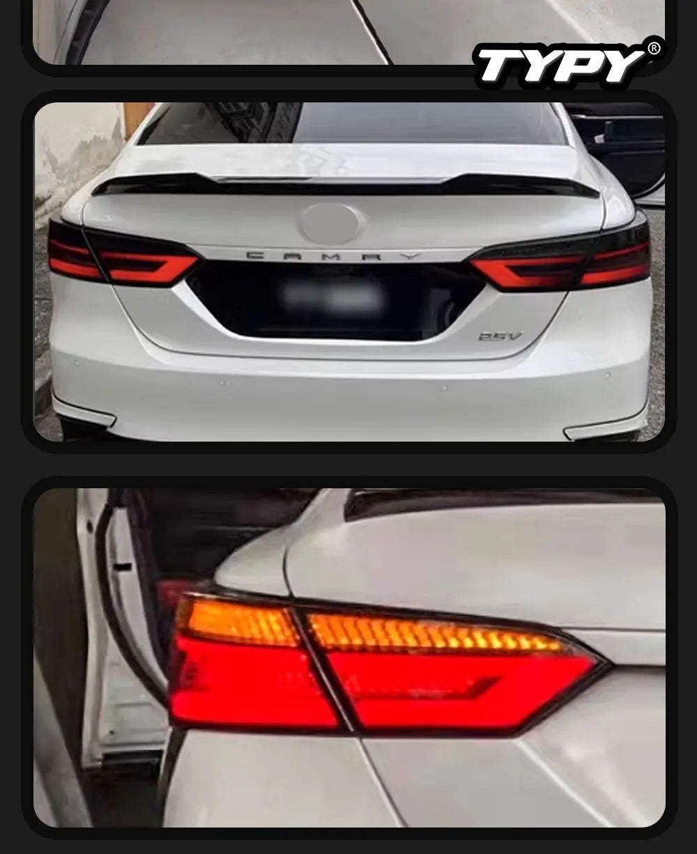 Feux arrière à LED pour Toyota Camry 2018–2022 avec mise à niveau DRL