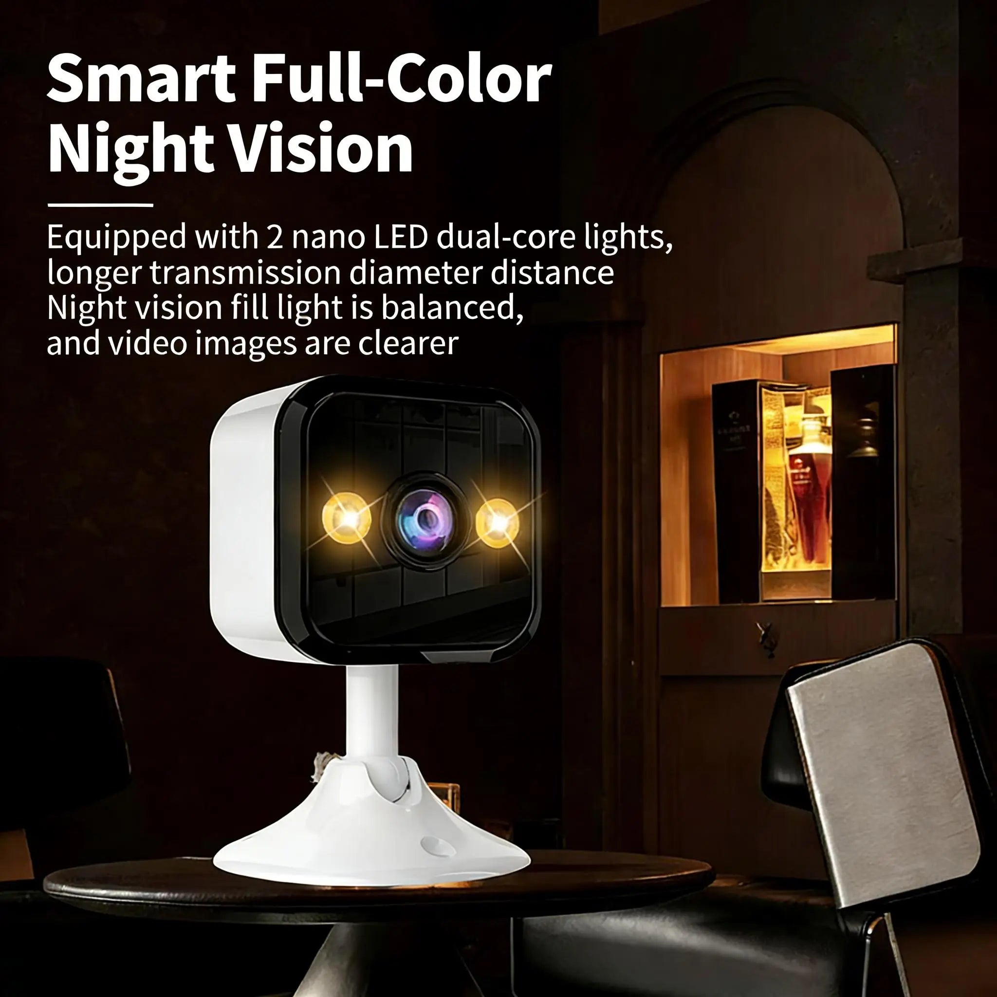 Caméra de sécurité WiFi 1080P intérieure extérieure IP66 vision nocturne