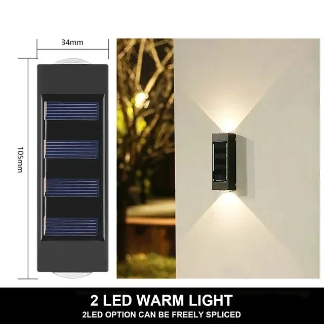Solar Up-and-Down Wall Light - LED Options