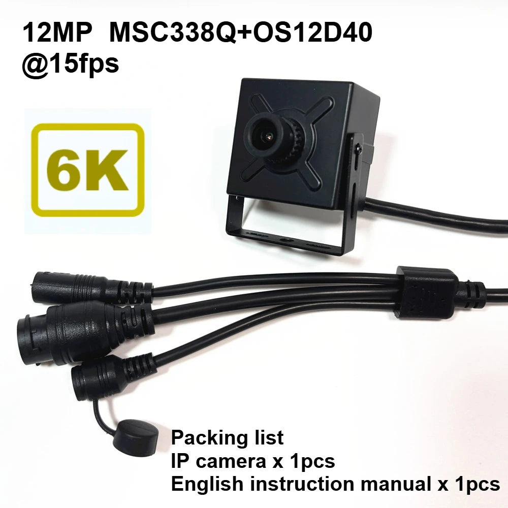 RTMP 12.0 Megapixel Starlight POE 12MP Telecamera IP Mini MSC338Q 1/2.49 OS12D40 Scheda Webcam RTSP Foto Istantanea Rilevamento Umano