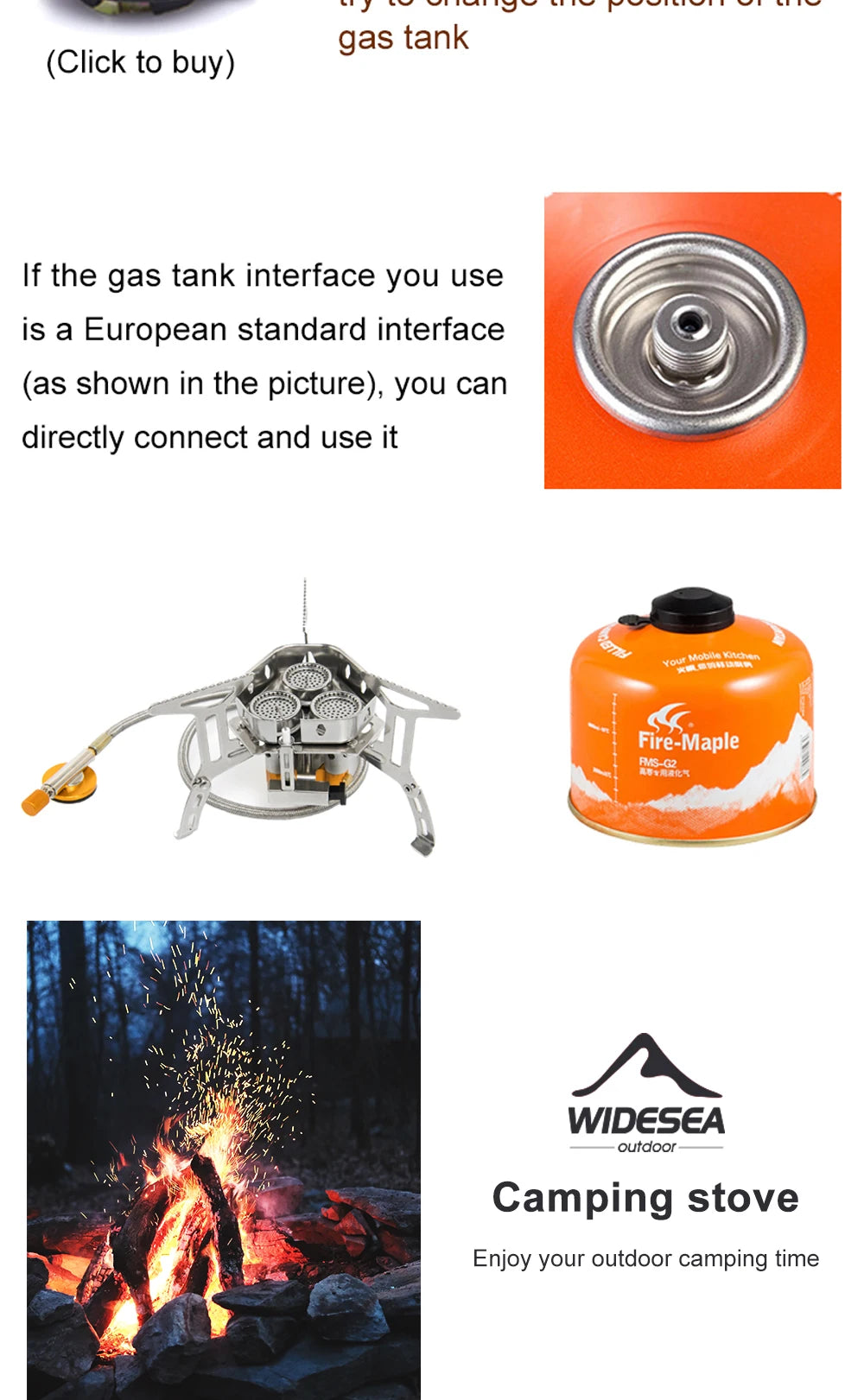 Portable 6800W Camping Gas Stove