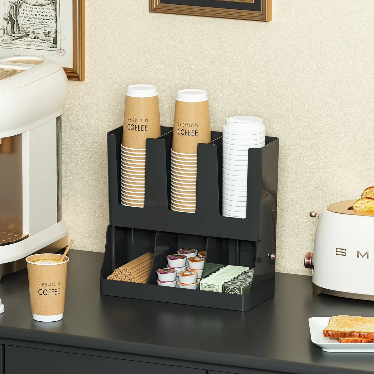 Væghængt Kaffestation-Organisator