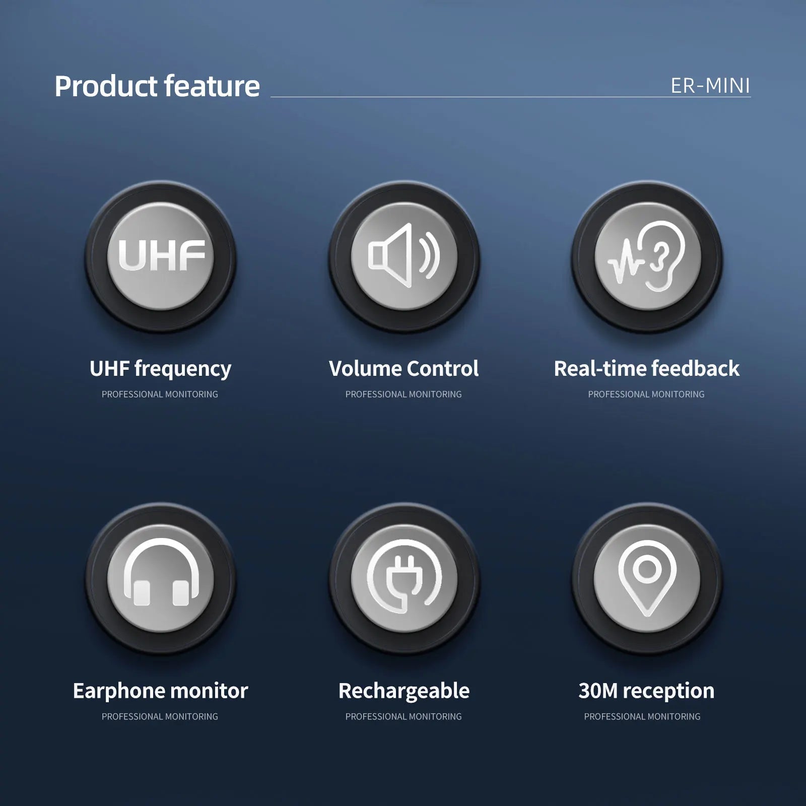 Debra Audio IEM Er-Mini Wireless In-Ear Monitor System Protable Li-on Rechargeable For Audio Professional Stage Monitoring