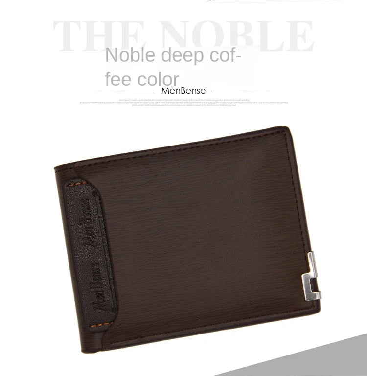 Fashion Casual Men's Short Wallet - Multi-functional Draw Card Holder for Men, Slim Cardholder Bags with Free Shipping