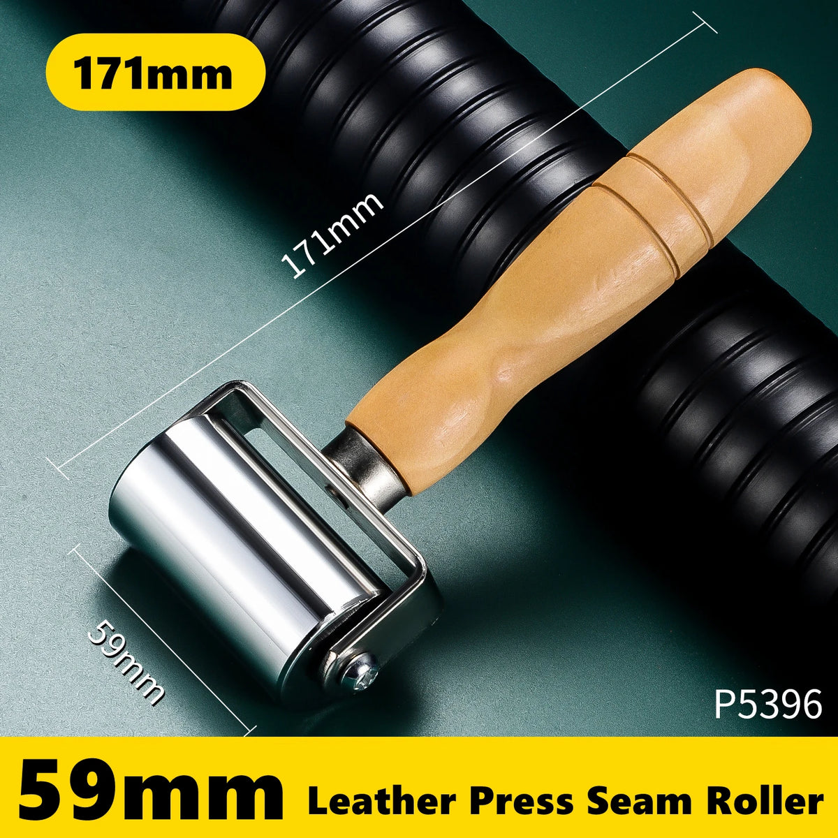Wooden-Handle Leather Seam Roller