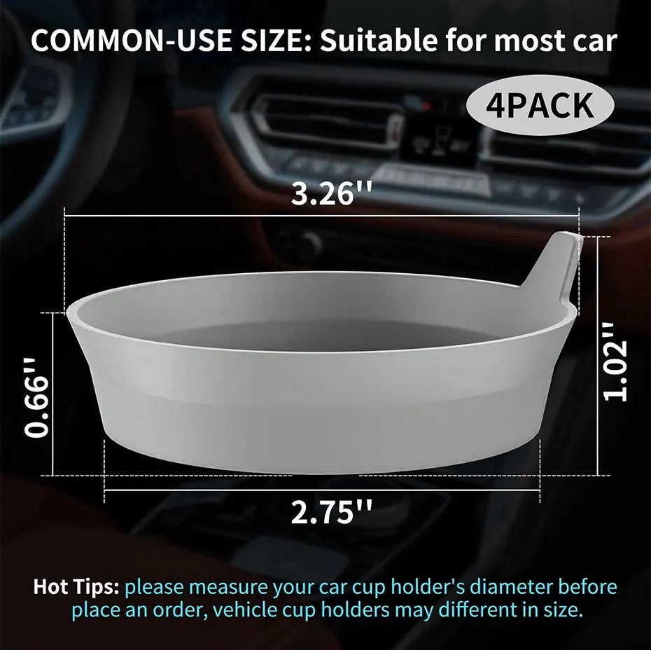 SEAMETAL 2Pcs Car Cup Coasters Non-Slip Silicone Cup Cushion Waterproof Washable Vehicle Coaster Auto Drink Holder Bottom Mat