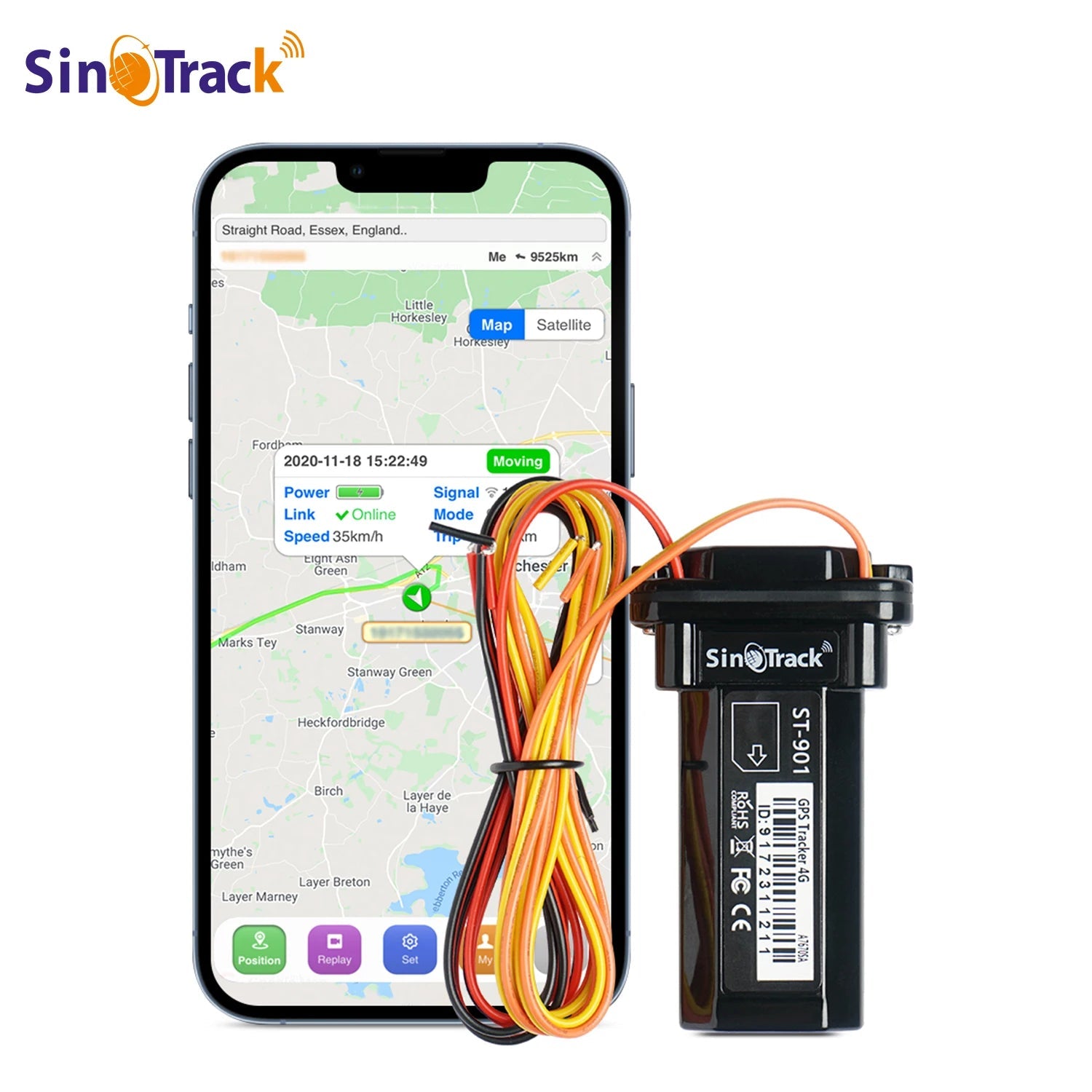 SinoTrack Best GPS Tracker ST-901 Vehicle Tracking Device Waterproof Motorcycle Car GPS GSM SMS Locator with Real Time Tracking