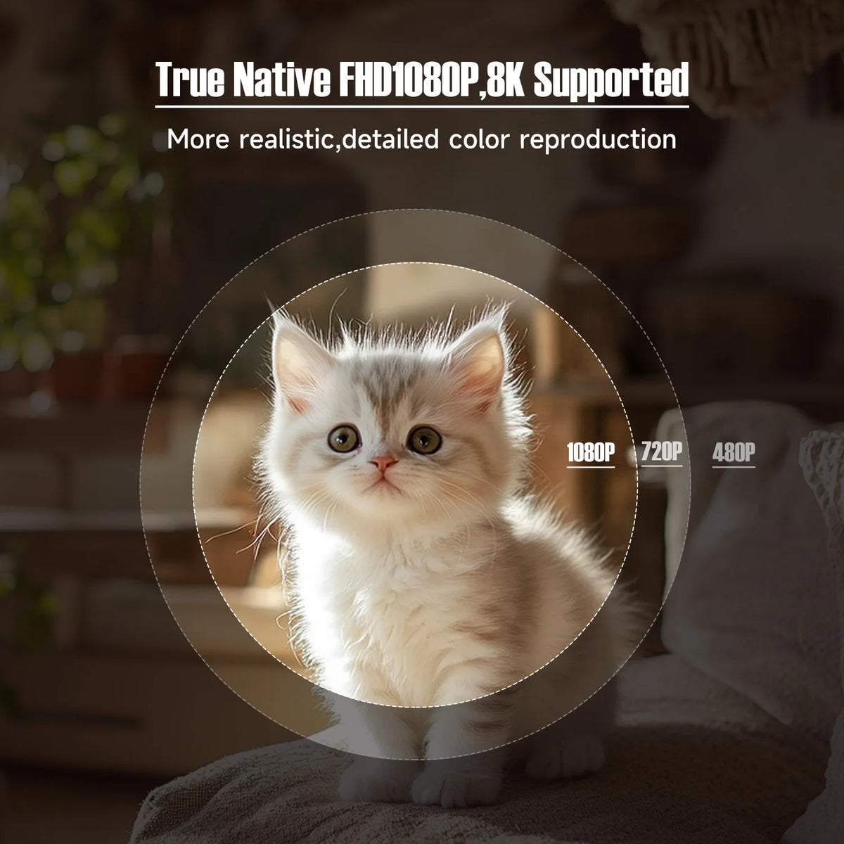 Magcubic Native 1080P 650ANSI 8K Android 14 L018 360° Projector With Auto Keystone Focus Air Mouse Wifi6 BT5.4 Portable Outdoor