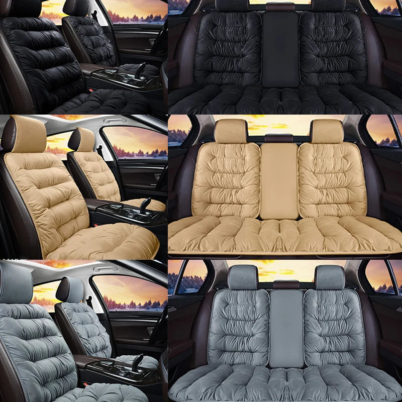 SEAMETAL Plush Car Seat Cover Winter Warm Auto Seat Cushion Thicken Anti Slip Seat Protector Cushion for Suv Sedan Truck Pick-Up