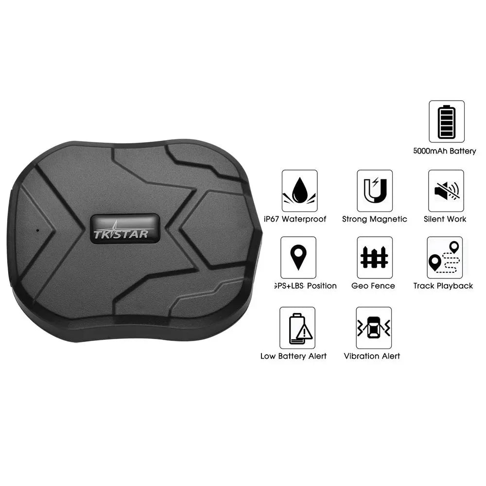 Magnetyczny lokalizator GPS do samochodu TK905 z 4G, 5000mAh i śledzeniem przez aplikację