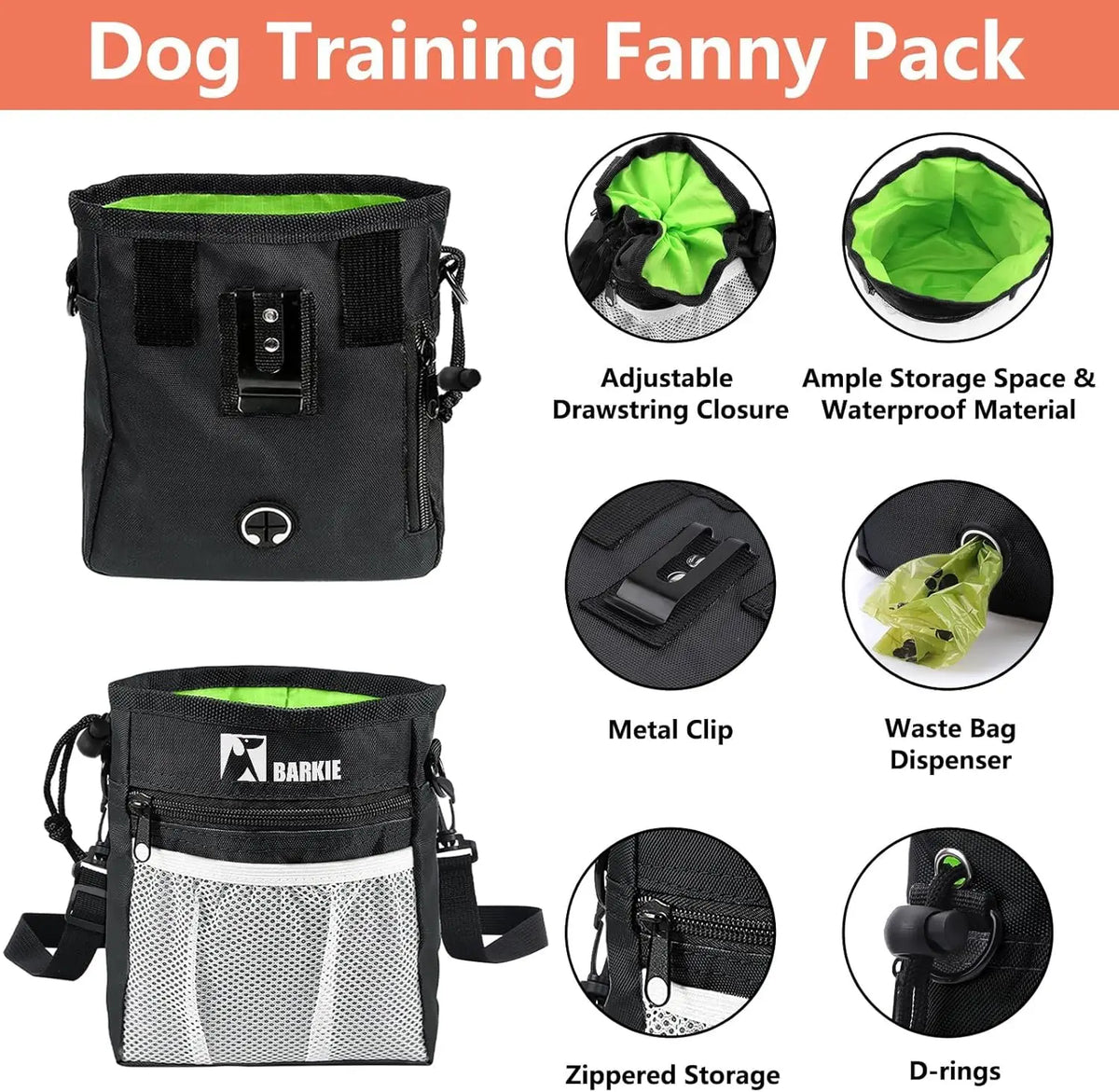 Dog Training Treat Pouch & Accessory Kit