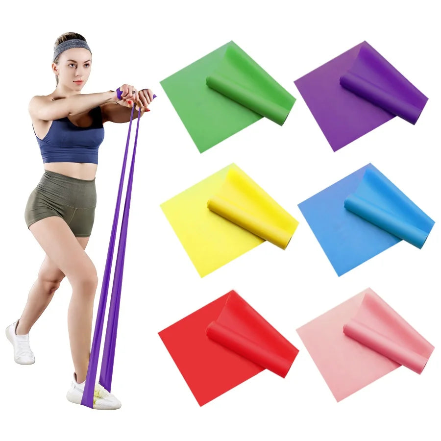 Long Training Stretch Bands Yoga Pilates Resistance Band for Physical Lower Body home Strength Elastic Exercise Bands