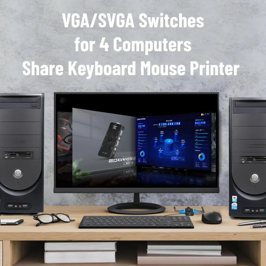 VGA USB KVM Switch - Two or Four Computers