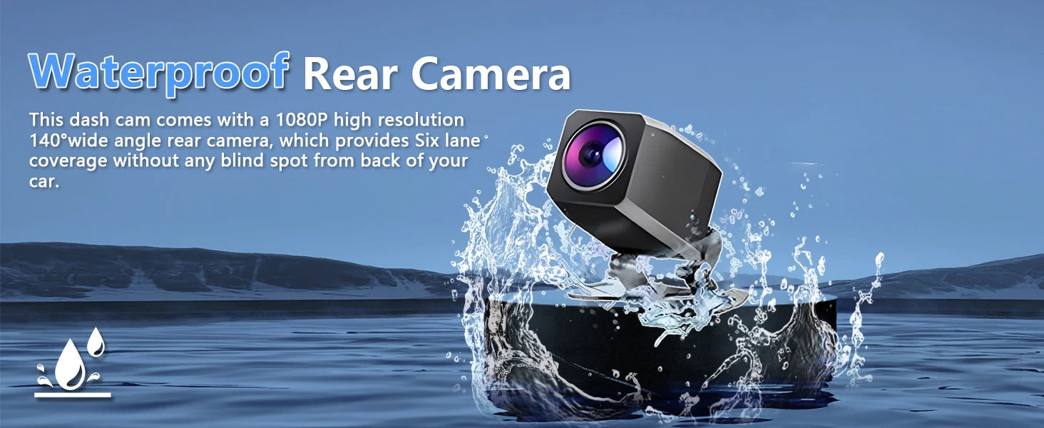 4K Front & Rear Dash Cam with WiFi, Night Vision & Parking Monitor