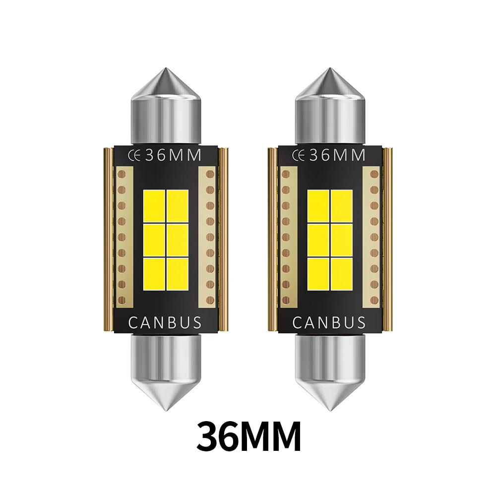 Oprah 2/10pcs LED C5W C10W Festoon Car Lights Canbus 31/36/39/41mm Truck Car Accessories Licence Plate Lamp Reading Bulb 12V 24V
