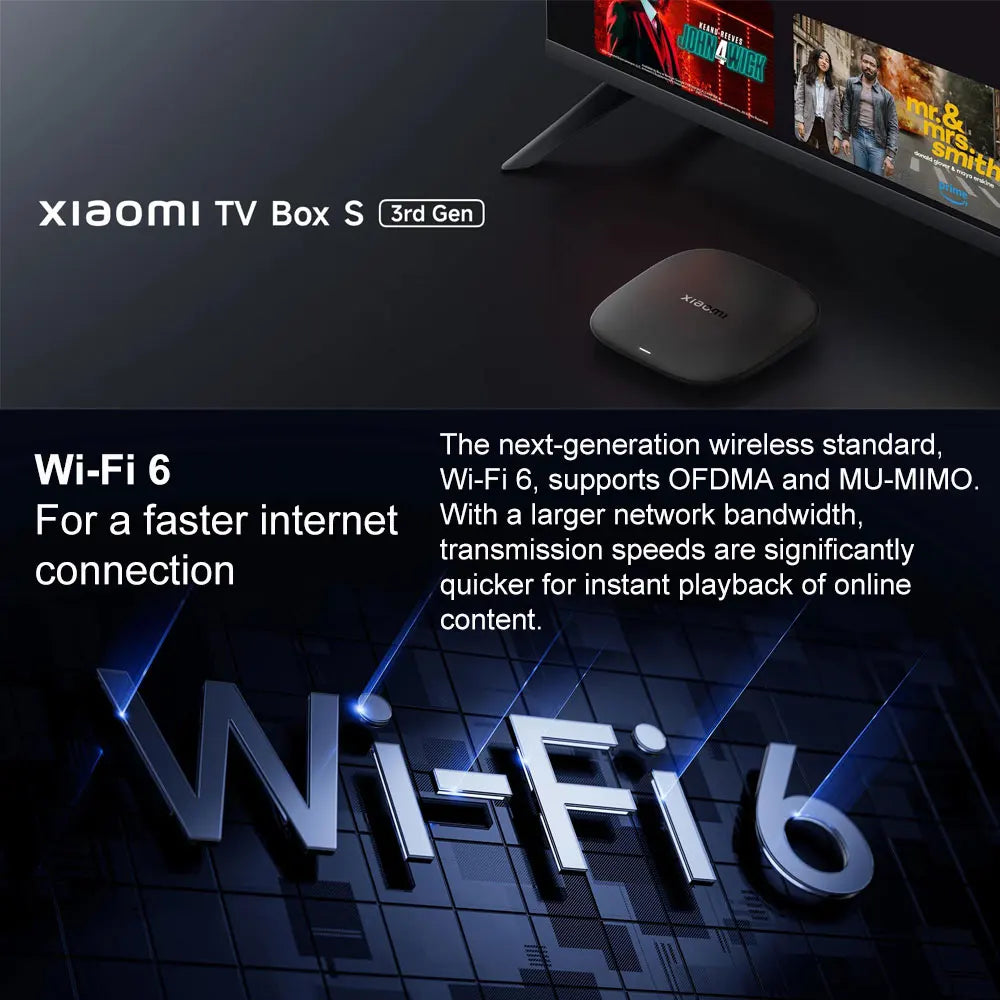 New Xiaomi TV Box S 3. generacija, pametni Android TV box 4K UHD media player, Dolby Vision HDR10+ Google Assistant Google TV set-top box