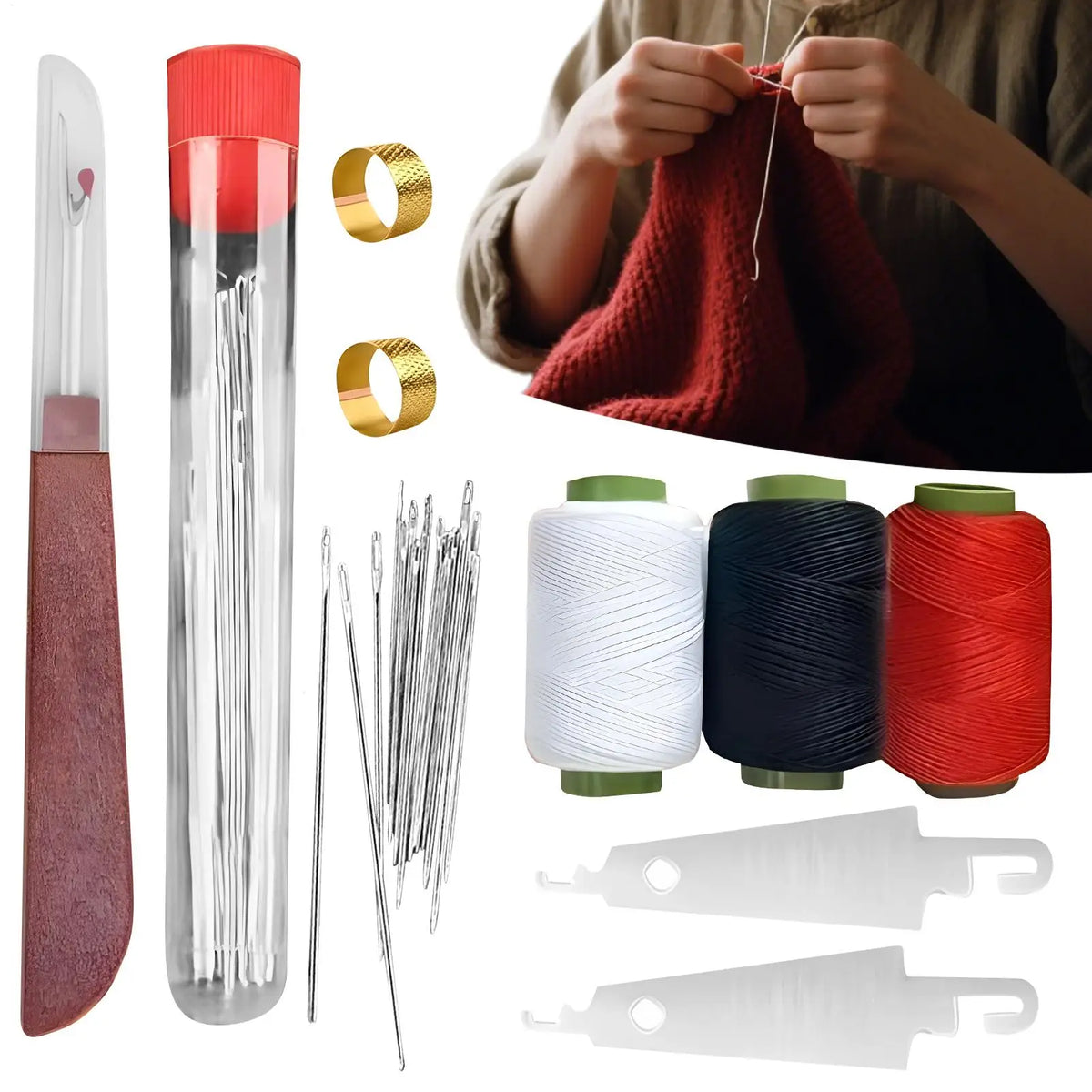 37-Piece Portable Sewing Repair Kit