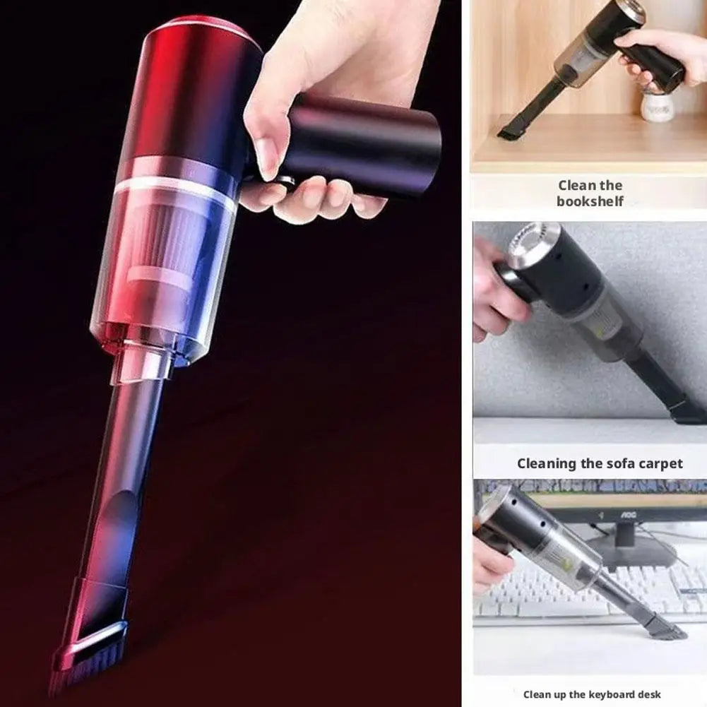 Aspirapolvere portatile senza fili per auto con luce LED
