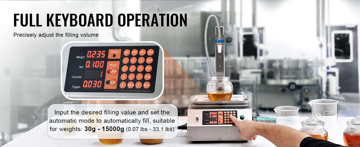 Automatic Liquid Filling Machine with Digital Control & 17L/min Flow