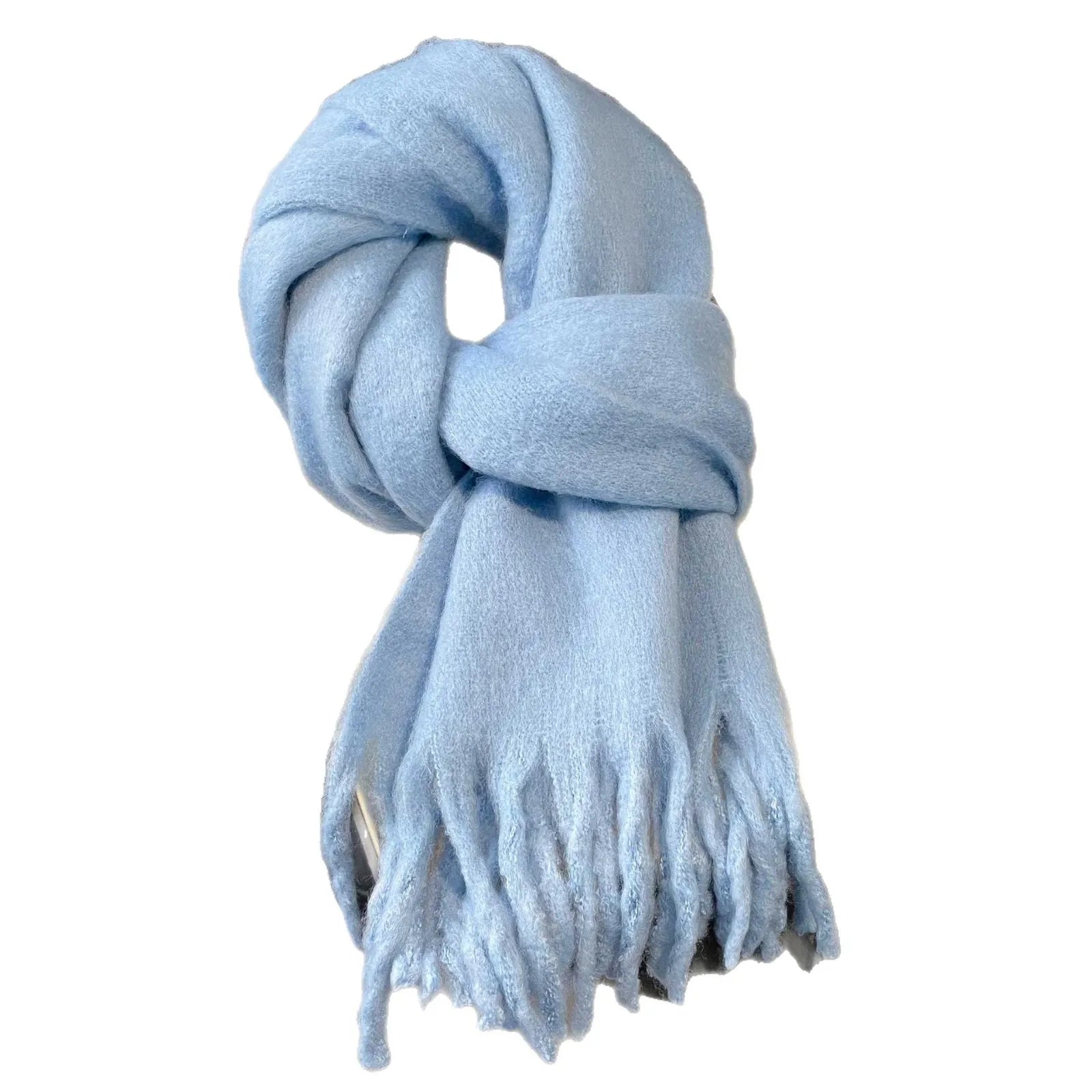 Kadın Bej Büyük Atkı – Kalınlaştırılmış Kış Şalı