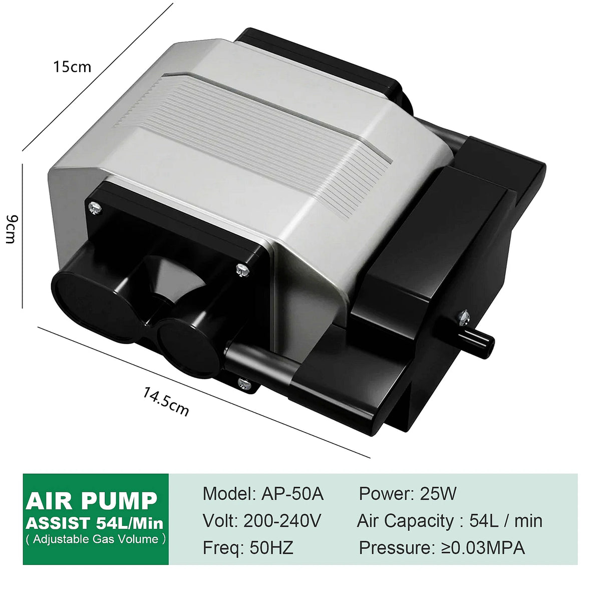 25 W Air-Assist Pump για χάραξη με λέιζερ