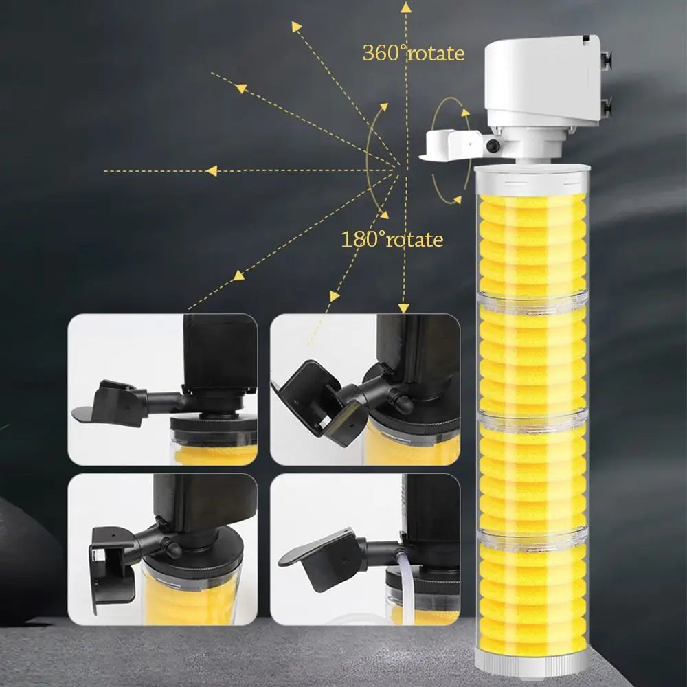 Internal Aquarium Filter Pump, 5W–30W Options