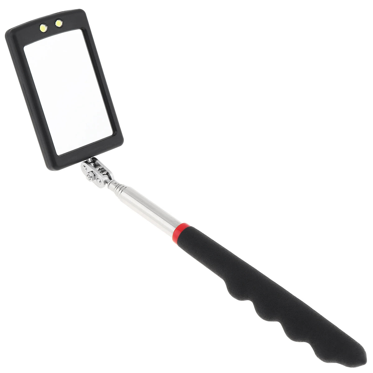 Telescopic LED Inspection Mirror with Swivel Head