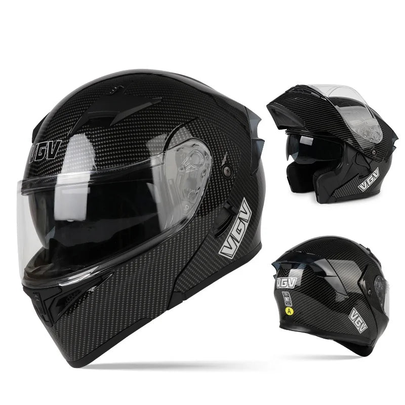 VGV 91 Flip Motorcycle Helmet, Dual-Lens, DOT Certified