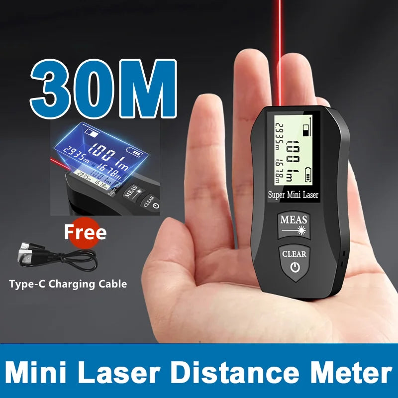 30 m Mini Rechargeable Laser Distance Meter