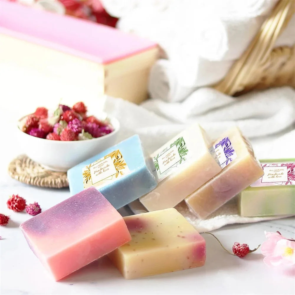 Kit de Fabrico de Sabão Artesanal DIY Corte de Bamboo e Caixa Interior com Molde de Silicone Fio de Aço Inoxidável Cortador Reto e Cortador Ondulado